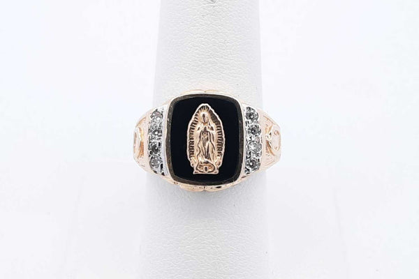 14k Yellow Gold Virgin Mary Ring 5.8 Grams Size 11.5 Eb1024lorsa