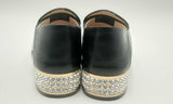 Gucci Black Leather Horsebit Loafers With Crystals Size 36 Eb0524lxzsa