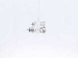 1.0 Cttw Diamond & 14k White Gold Stud Screwback Earrings 1 Gram Fw0725wxzdu