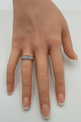 0.42 Cttw Diamond & 95% Platinum Wedding Band 7.4 Grams Size 6.25 Fw0326orrdu