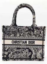Christian Dior Toile De Jouy Blue Ecru Canvas Small Book Tote Do1025lxzxde