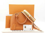 Louis Vuitton Alma Bb Bag In Honey Gold Epi Leather & Jacquard Bandoulière Strap Fw0626lzxzdu