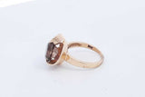 10k Yellow Gold Ring  With Brown Stone 4.2 Grams Size 6 Eb0524exsa