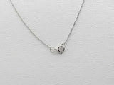 1.0 Dwt Lab Grown Diamond 1.6 Grams 14k White Gold Pendant Chain 22 Inch Mk1225cssmia