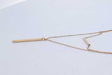 14k Yellow Gold Layered Vertical & Horizontal Bar Necklace 1.8 Grams Eb0526lprde