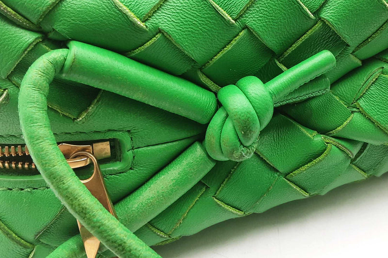 Bottega Veneta Green Intrecciato Leather Shoulder Bag Eb1224wrxsa