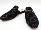 Gucci 475094 Princetown Gg Blue Velvet Mule Slides Size Eu 37 Do0925oxzde