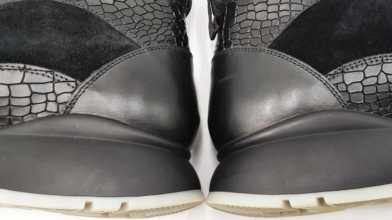 Jimmy Choo Inca Shearling Sneakers In Croc-embossed Leather Sz It 46 Fw0825loxdu