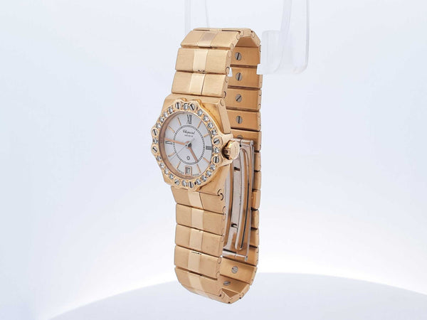 Chopard St. Moritz 24 Mm 18k Yellow Gold With Diamond Bezel Watch Sd0325czxzsa