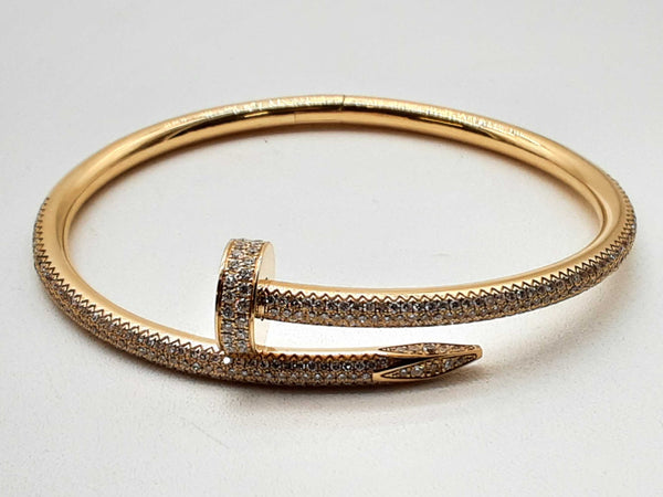 18k Yg 33.6g Diamonds Bangle Bracelet Do0924lrxzxmia
