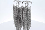 Chanel Crystal Embellished Cc Chain Drop Earrings 22.7 Grams Eb0626rrxde