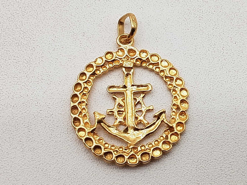 22k Yellow Gold 3.1g Anchor Pendant Do0125lxzde