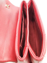 Versace Kleio Quilted Red Leather Crossbody Bag Eb0326pxzsa