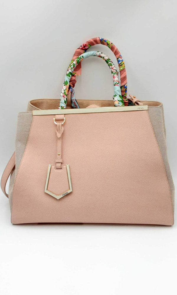 Fendi Vitello Elite 2jours Pink Tote Bag With Twillies Ebrxzdu 144030005007