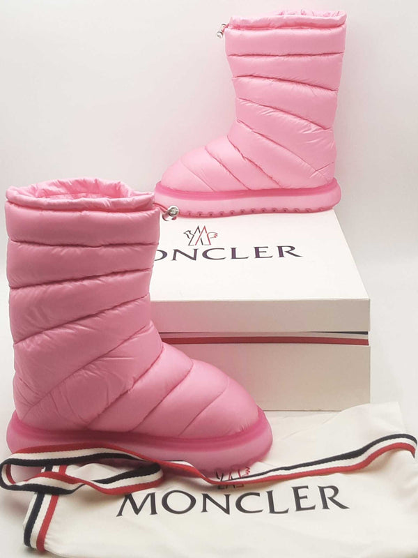 Moncler Gaia Pink Down Boots Size 40 Aa0225oorsa