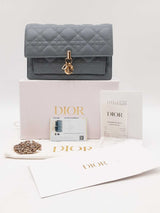 Christian Dior My Daily Dior Pouch In Cloud Blue Cannage Lambskin Fw00725lzxzdu
