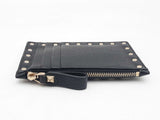 Valentino Rockstud Calfskin Zipper Top Card Holder Sd0825crsa
