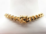 0.925 Sterling Silver Gold Plated Solid Cuban Link Chain 22 In Do0224lexde