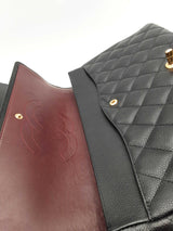Chanel Double Flap Black Quilted Caviar Shoulder Bag Eb0726orxzsa