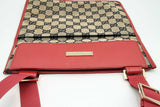 Gucci Monogram Canvas & Red Leather Messenger Crossbody Bag Eb1024lxzsa