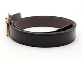 Hermes Reversible Black & Gray Belt / Buckle Size 42-44 Aa0726wrzsa