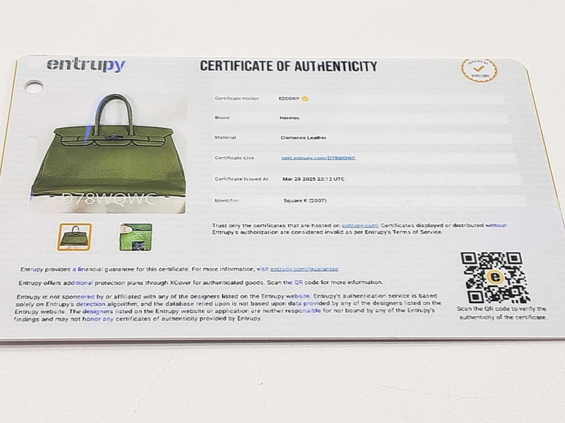 Hermes Birkin 35 Vert Chatreuse Green Clemence Palladium Handbag Do0325erxzde