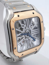 Cartier Santos Skeleton 40mm Large Stainless Steel Manual Watch Fw0426ozxzxdu