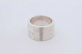Gucci Trademark Sterling Silver Band Ring 13.7 Grams Size 6 Eb1125rxdu