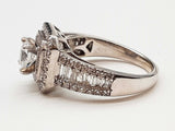 2.0 Cttw Diamonds 14k White Gold 6.9g Ring Size 7 Do1224lexzde