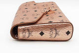 Mcm Metallic Rose Visetos Crossbody Wallet With Chain Eb0626lxzsa