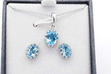Set Of 5 Gemstone Ensemble Sets In Sterling Silver Eb0925crsa