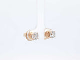 2.5 Cttw Diamond & 14k Yellow Gold Stud Earrings & Jackets 6.7 Gram Fw0826lrzxdu