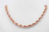 10k Rose Gold Rope Chain Necklace 22 Grams 20 Inch Eb0226exzsa