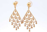 22k Yellow Gold Filigree Drop Stud Earrings 3.4 Grams Eb1125oxzde
