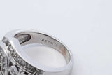 0.66cttw Diamond Ring In 14k White Gold 7.9 Grams Size 7 Eb0626irxdu