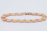 18k Yellow Gold Coin Style Link Bracelet 7.2 Grams 7 Inch Eb0426rrxsa