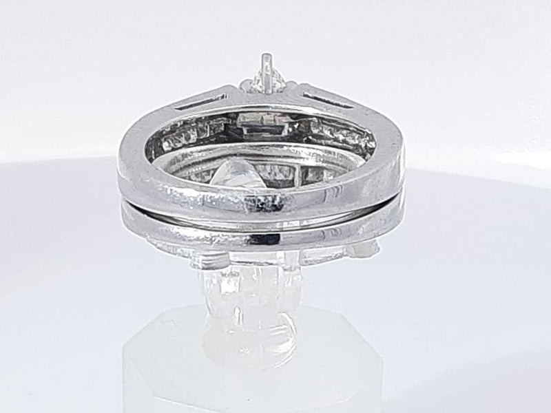 1.80 Cttw Diamond 14k White Gold Engagement Set 8 Grams Size 6.5 Aa1025rrzsa