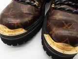 Louis Vuitton Glazed Monogram Outland Combat Boots Uk Size 7 Eb0326prxde