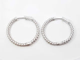 0.40 Cttw Diamond & 14k White Gold Inside Out Hoop Earrings 6.6 Gramsfw0826przdu