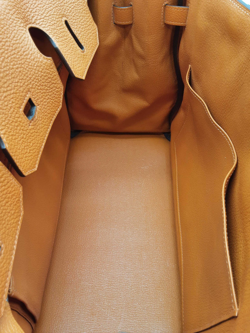 Hermes Birkin 35 Orange Togo Palladium Handbag Do0325crxzde