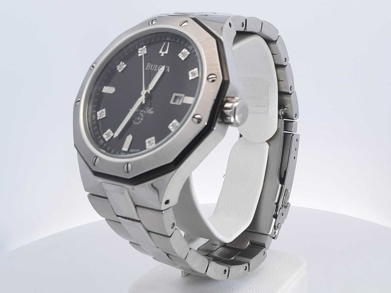 Bulova Marine Star Diamond Dial Stainless Steel Watch Aa0825lrzsa