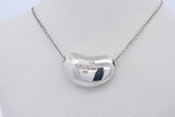 Tiffany & Co. Elsa Peretti 925 Bean Pendant Necklace 7.9 Grams 17 In Eb0926lrxde