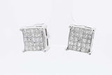 0.5cttw Diamond Stud Screwback Earrings In 14k White Gold 3.8 Grams Eb0826osxsa