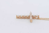 0.55cttw Lab Grown Diamond Cross Pendant Necklace 14k Yellow Gold Eb0326rxzsa