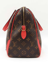 Louis Vuitton Retiro Handbag In Monogram Coated Canvas & Red Leather Fw0625wzxdu
