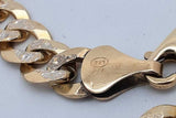 14k Yellow Gold Curb Link Diamond Cut Bracelet 17.3 Grams 8 Inch Eb0626lxozsa