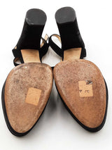 Jimmy Choo Black Velvet Maple Platform Pumps Size 38 Eb1125lxzdu