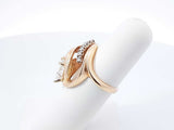 1.37 Cttw Pear-cut Diamond & 14k Yellow Gold Swirl Ring 8.2 Grams Size 5.5 Fw0526orzxdu