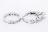 1.67cttw Diamond Wedding Set In 14k White Gold 8.7 Grams Size 4.75 Eb0526lcxzsa
