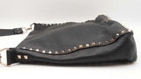 Valentino Rockstud Black Grained Leather Shoulder Bag Sd0426pzxdu